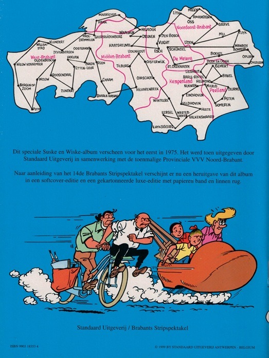 Suske en Wiske - De vliegende klomp - Blauw - 1999 - Achterkant met witte puntjes